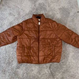 BROWN PUFFER JACKET - NWOT